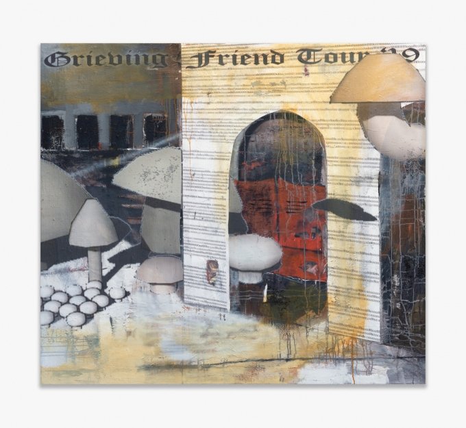 Ben Schumacher Grieving Friend Tour 2019 2019 Oil and UV print on canvas 148 × 150 cm