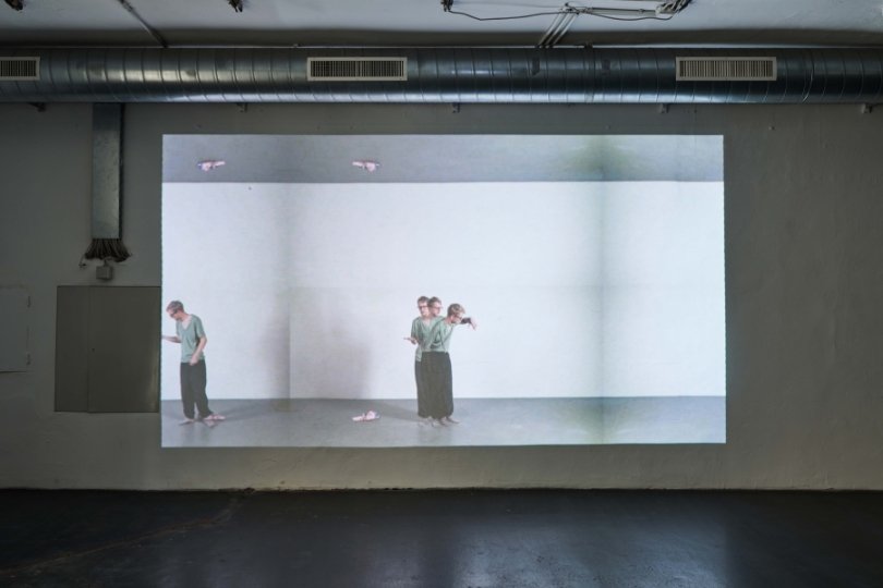 Georg Petermichl, Das eigentliche Übel, 2009, 16:9 HDV, color, sound 3:47 min, installation view, courtesy of the artist and Wonnerth Dejaco. Photo: Jennifer Gelardo