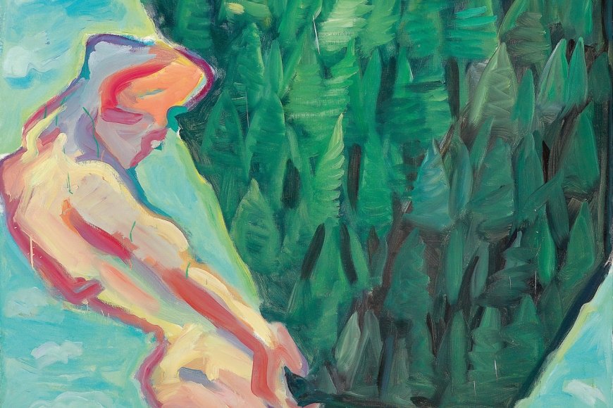 Maria Lassnig, Der Wald, 1985, Öl auf Leinwand, 205 x 140 cm | © Dorotheum