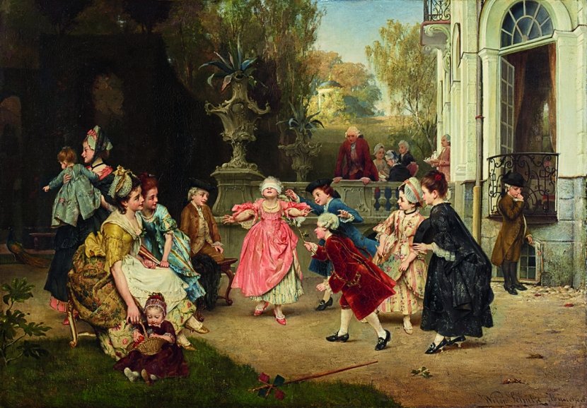 Wilhelm Schütze, Spielende Kinder, Öl auf Leinwand, 91 x 130 cm, signiert Schätzpreis 30.000 – 40.000 Euro