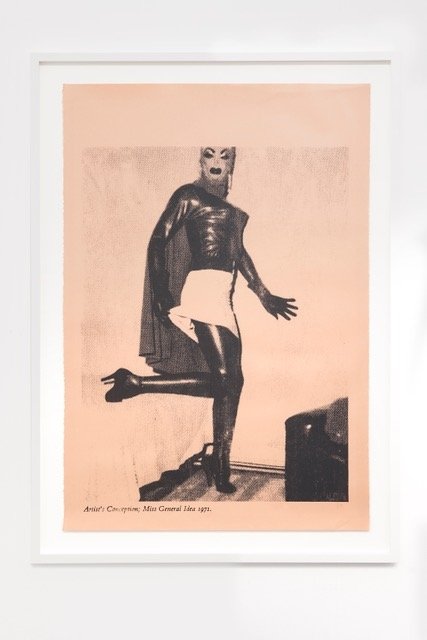 General Idea, Artist’s Conception: Miss General Idea 1971, 1971, Silkscreen on salmon wove paper, 101.5 x 66 cm, © The Estate of General Idea, Courtesy Mai 36 Galerie, Zurich