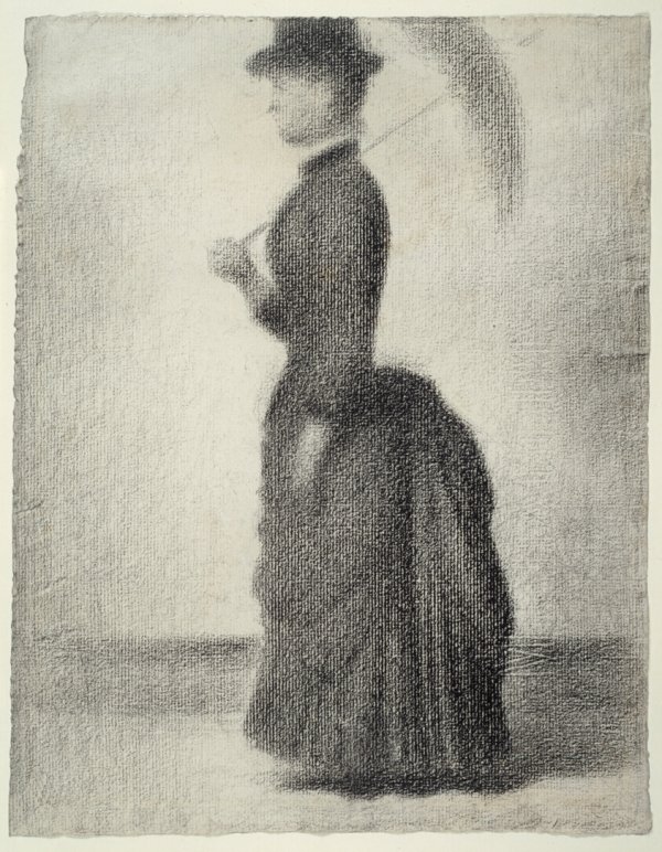  Georges Seurat, Woman Walking with a Parasol (study for La Grande Jatte, Bequest of Abby Aldrich Rockefeller, https://api.artic.edu/api/v1/artworks/150774/manifest.json