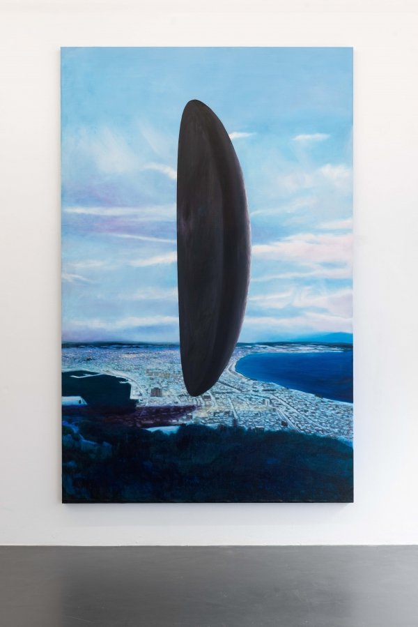 Mathis Gasser, Arrival (Hokkaido), 2018, Oil on canvas, 240 x 155 x 4 cm