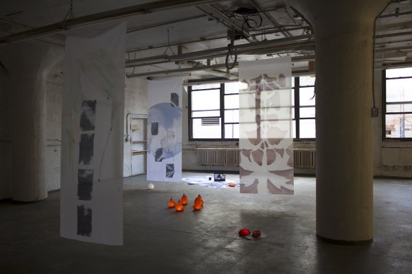 Hanging of Traitors in Effigie part 2, 2019, installation view, Pencil Factory, New York