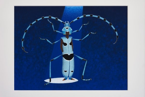 Jonathan Penca, Insect of the year 2011 (Alpenbock), 2019, Gouache and ink on cardboard, 32,3 x 26,8 cm | Courtesy Deborah Schamoni