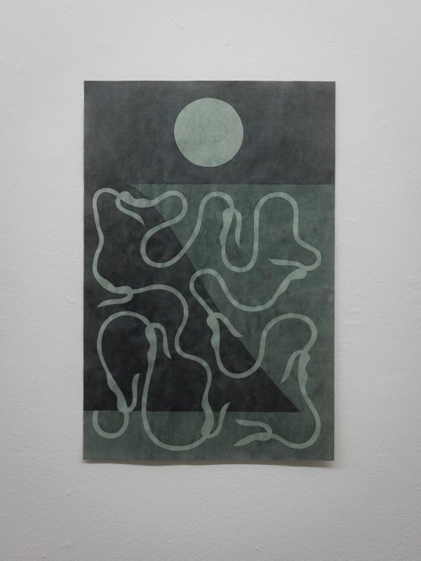 Berthold Reiss, Saat, 2019, Aquarell auf Papier, 47 x 31,1 cm | Courtesy Galerie Rupert Pfab