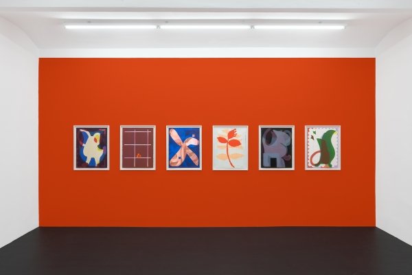 Ulrike Müller, Container Contained, 2019, Ausstellungsansicht, Galerie Meyer Kainer, Wien | Courtesy Galerie Meyer Kainer, Wien