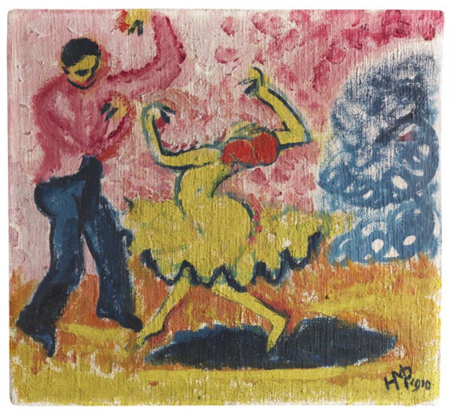 HERMANN MAX PECHSTEIN, Tänzer, 1910. Öl auf Leinwand, 51 x 55,4 cm | Schätzpreis: € 600.000 - 800.000 © Ketterer Kunst