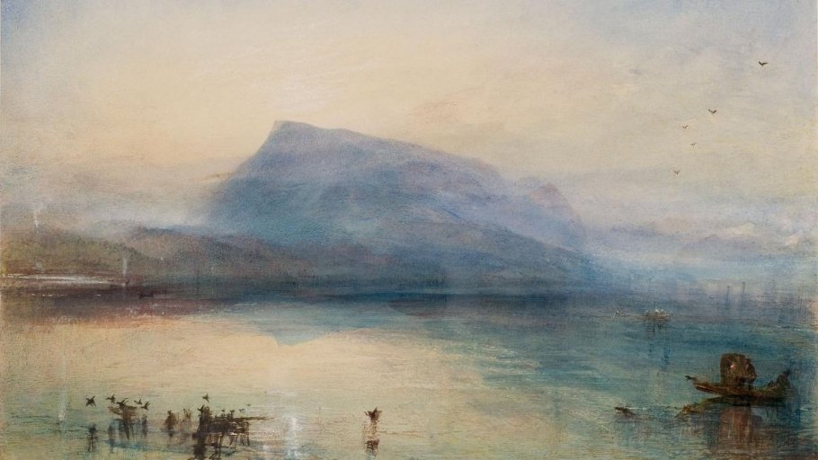 Joseph Mallord William Turner, The Blue Rigi, Sunrise, 1842 Aquarell auf Papier, 29.7 x 45 cm, © Tate, London, 2019
