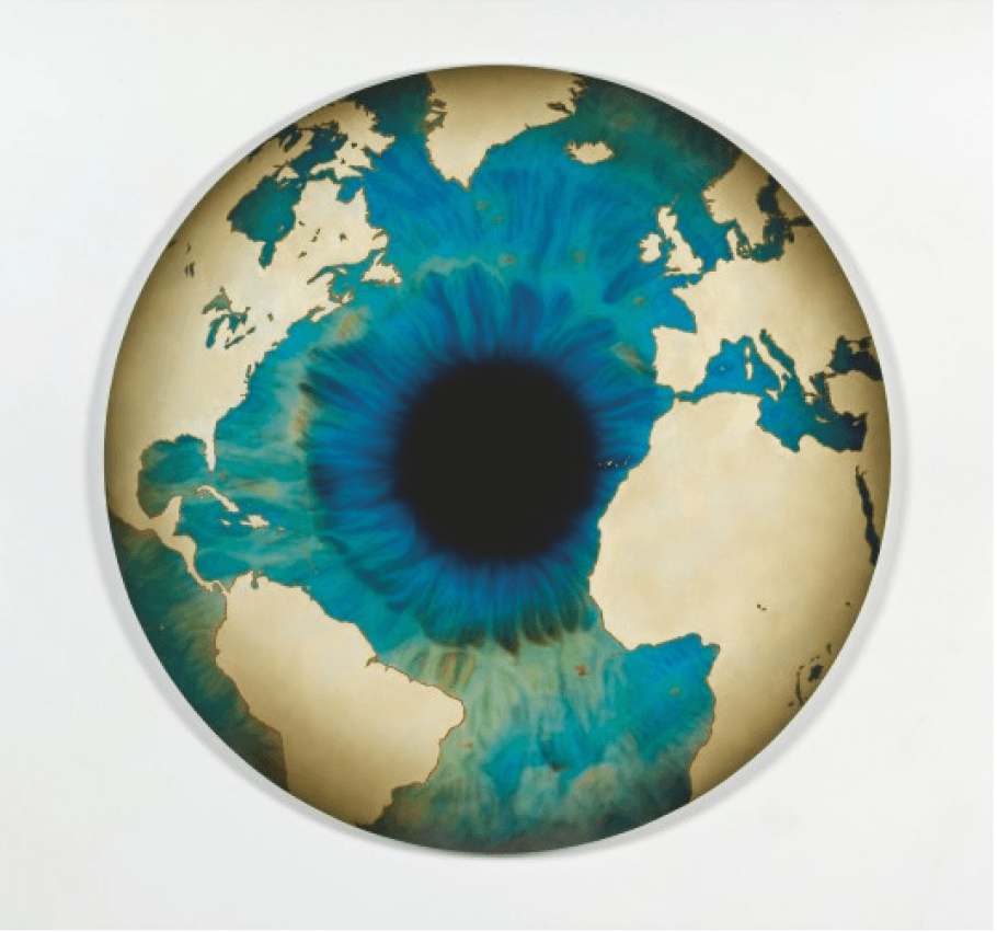 Marc Quinn, The eye of History (Atlantic perspective), 2011, Öl auf Leinwand, Durchmesser 200 cm, Sammlung Würth