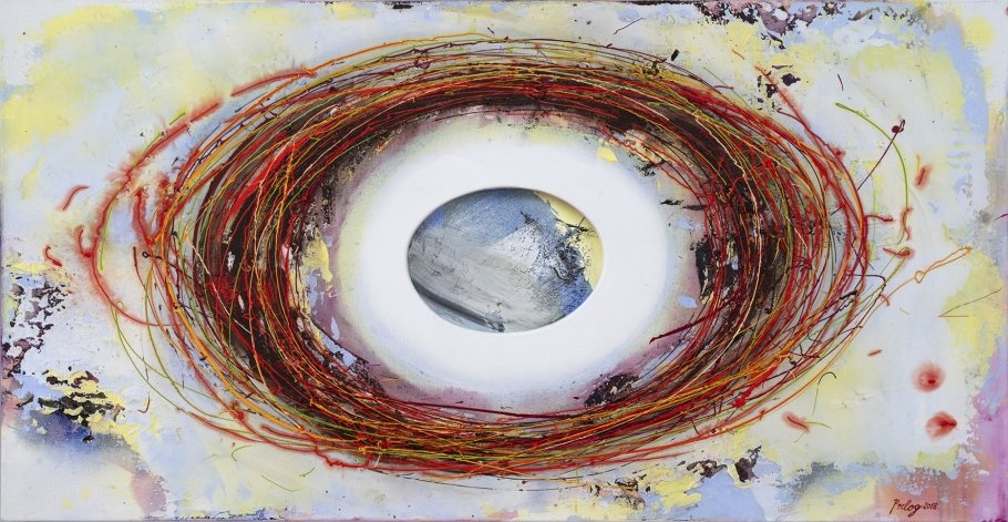 Ungeahnte Tiefen, 2018, Acryl auf Leinwand, 80 x 155 cm