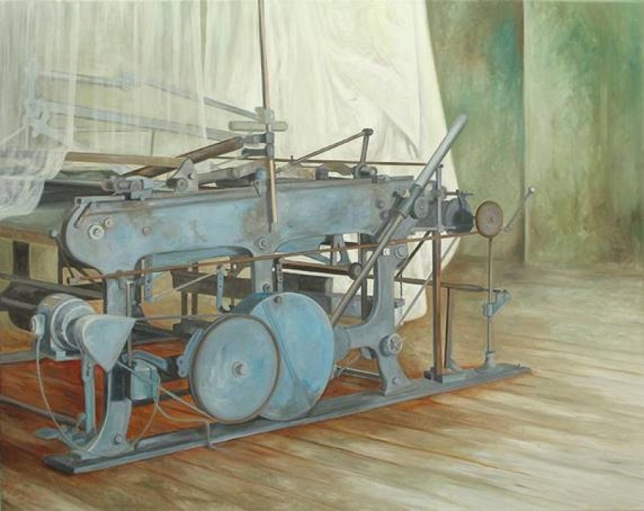 Maria Temnitschka, „Altes Eisen 1“, 2019, Öl auf Leinwand, 120x150 cm (Ausschnitt)