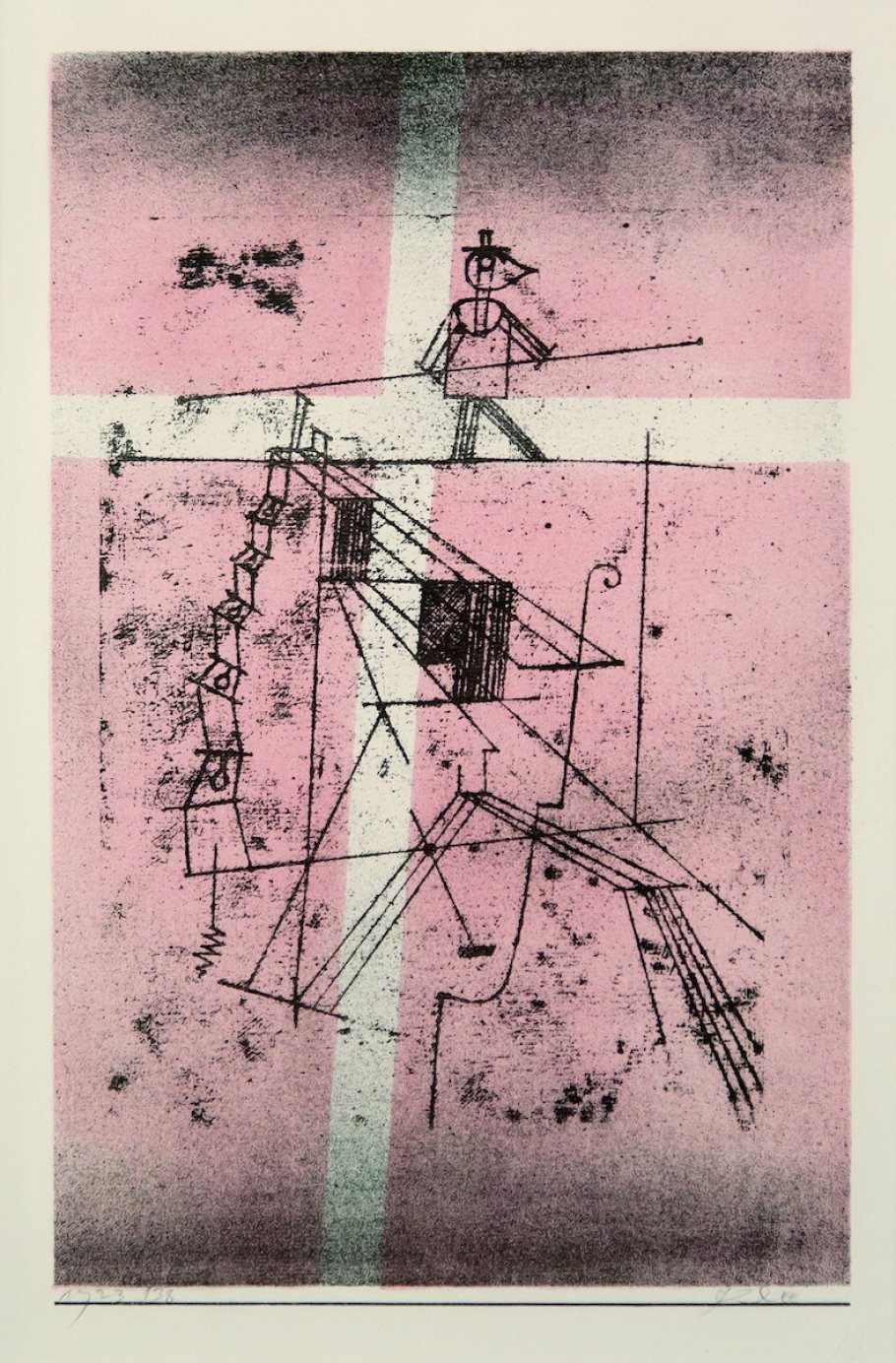 Paul Klee, Der Seiltänzer, 1923, Farblithographie auf dünnem Japanpapier, 43,8 × 27 cm