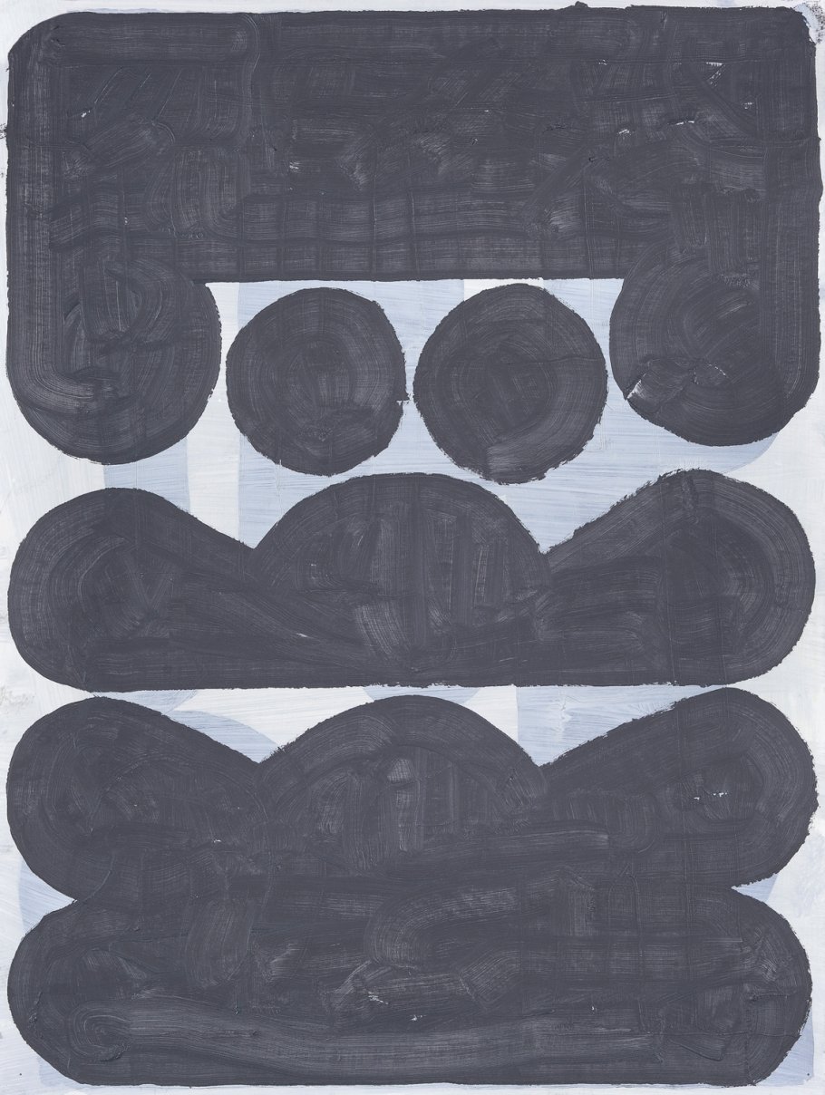 Bastian Muhr, ohne Titel, 2019, Öl auf Papier | Courtesy unttld contemporary, Wien