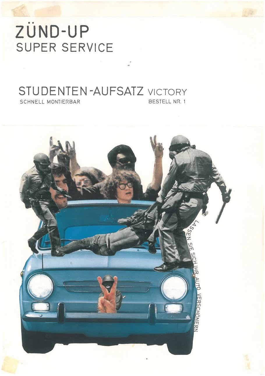 Zünd-Up, "Super Service Studenten-Aufsatz" aus dem Projekt "The Great Vienna Auto-Expander", 1969