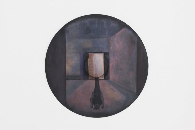 Melanie Ebenhoch, ​Bat in the hat, 2018, Öl auf Aqua-Resin (Loan of Sammlung des Bundes / Österreichische Galerie Belvedere)