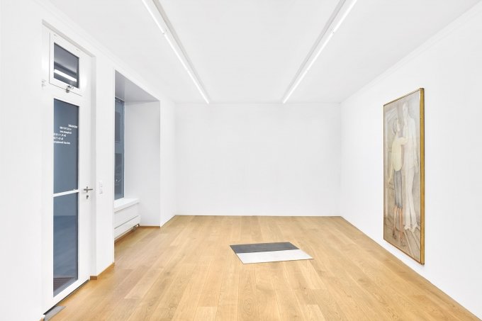 Carl Andre & Pierre Klossowski, Ein Bodenstück fürs Schweigen, 2018, Ausstellungsansicht, Galerie Kirchgasse, Steckborn
