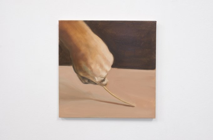 Nikos Kanarelis, the breaking point, oil on canvas, 2016