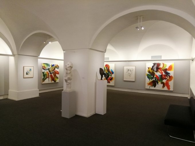 Wolfgang Hollegha in der Galerie Welz, Ausstellungsansicht, 2019 | Courtesy Galerie Welz, Salzburg