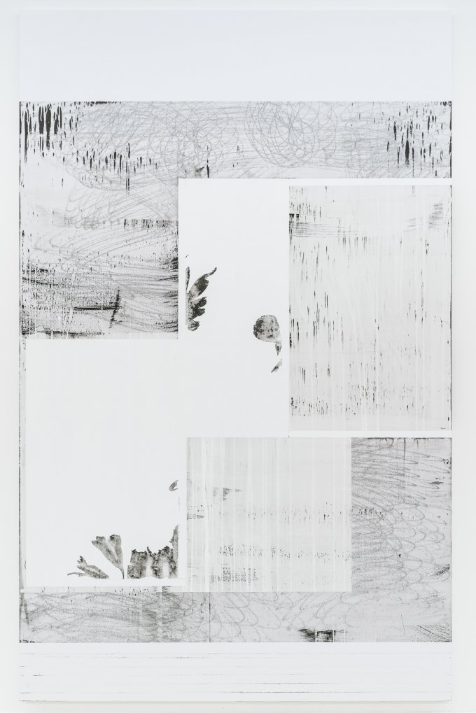 Johannes Tassilo Walter, O.T. (WINONAH), 2018, Mischtechnik auf Papier auf Keilrahmen, 240 x 150 cm