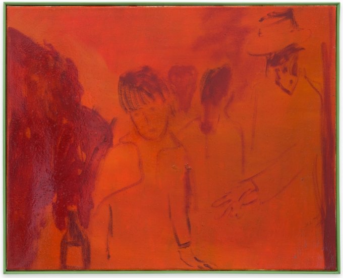 Adrian Buschmann, Goskas schönes Knie, 2019, Oil on canvas and lacquer, 47 x 59 cm