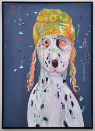 Ronald Kodritsch, Bastard, Dalmatiner, 2021, Öl auf Leinwand, 140 x 100 cm, Courtesy Galerie Gölles, 2021/22