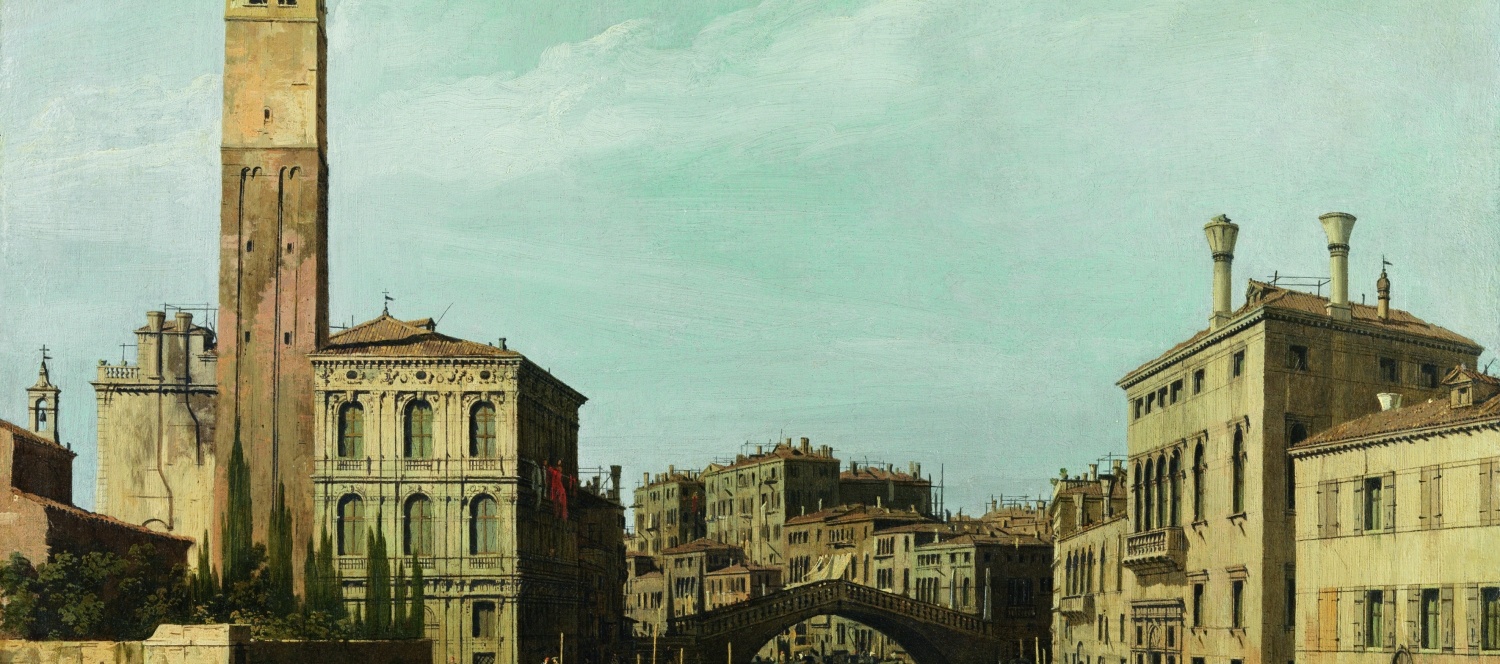 Giovanni Antonio Canal Gen. Canaletto, Ansicht der Mündung des Canale di Cannaregio, 1735-1742, Öl auf Leinwand, 46,3x62,5 cm, (c) Liechtenstein. The Princely Collections, Vaduz-Wien