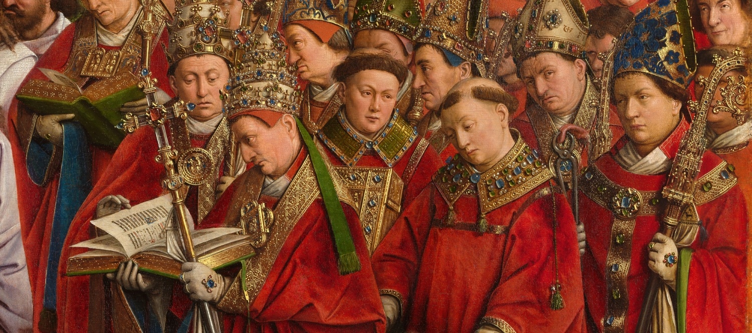 Jan und Hubert van Eyck, Genter Altar, 1432, (Detail Mitteltafel), Öl auf Holz, Saint-Bavo’s Cathedral Ghent © Lukasweb.be-Art in Flanders vzw | Foto: Dominique Provost