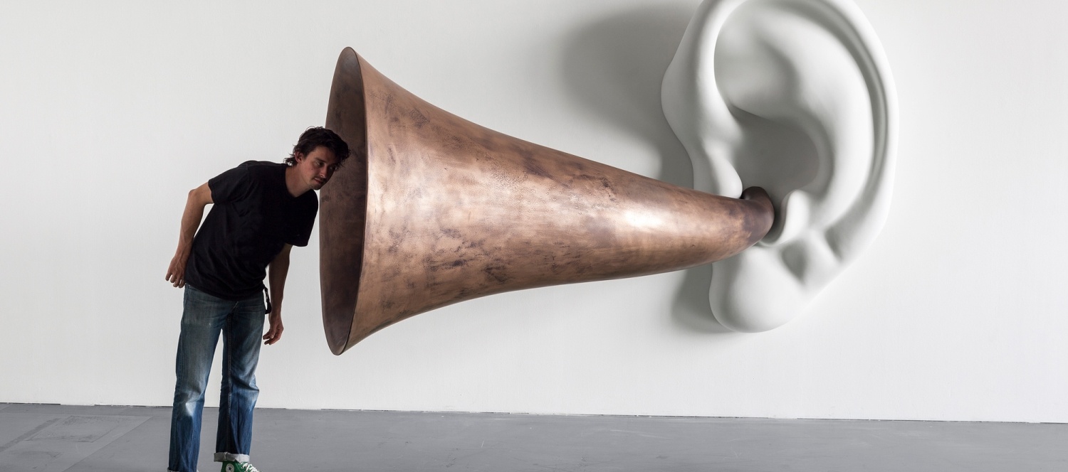 John Baldessari Beethoven’s Trumpet (with Ear) Opus # 133, 2007, Photo Timo Ohler © John Baldessari; Courtesy of the artist, Sprüth Magers and Beyer Projects