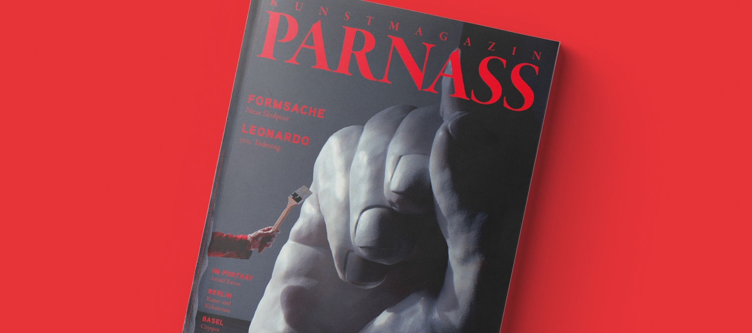PARNASS 4/2019 | Cover: Hannes Mlenek, Installation »Zeichenhand«, 2019 | Foto: Detlef Löffler 