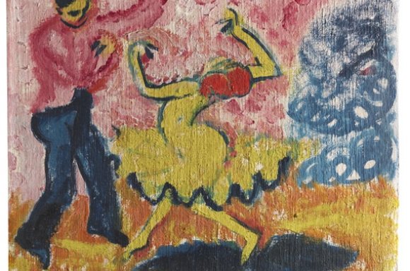 HERMANN MAX PECHSTEIN, Tänzer, 1910. Öl auf Leinwand, 51 x 55,4 cm | Schätzpreis: € 600.000 - 800.000 © Ketterer Kunst