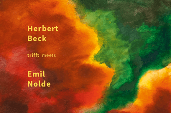 Detail: Herbert Beck, Gelb-orange Wolke, Aquarell auf Bütten, um 1973, 50 x 60 cm © Nachlass Herbert Beck