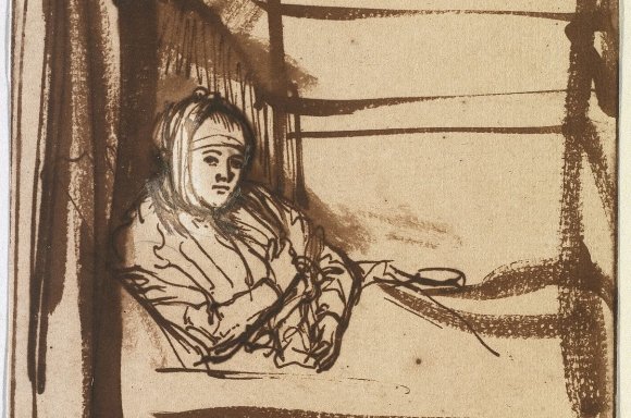 Rembrandt, Saskia im Bett, um 1638 © SKD, Kupferstich-Kabinett Dresden