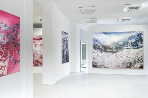 Ausstellungsansicht "Gletschersfumato", Hans Peter Perner © Foto: Hans Peter Perner/Galerie Grill