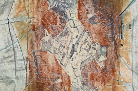 Linde Waber, Zeit im Bild: Randnotizen Istvan, Mischtechnik auf Leinen, 2018, 180 x 120 cm