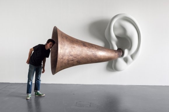 John Baldessari Beethoven’s Trumpet (with Ear) Opus # 133, 2007, Photo Timo Ohler © John Baldessari; Courtesy of the artist, Sprüth Magers and Beyer Projects