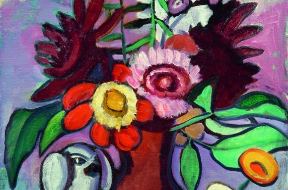 Gabriele Münter Heiteres Blumenbild, 1949 Öl auf Leinwand 55,5 x 38,5 cm Provenienz: Nachlass der Künstlerin Taxe 120 000 – 150 000 €